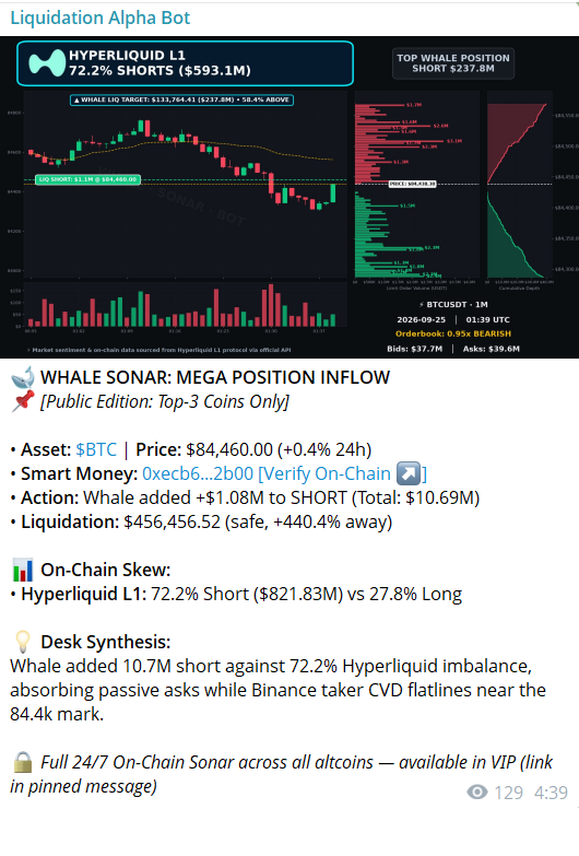 Whale Sonar On-Chain Alert Preview